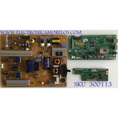 KIT DE TARJETAS PARA TV LG / MAIN EBT63034612 / EAX65614404(1.0) / FUENTE EAY63072001 / EAX65423801(2.2) / T-CON 6871L-3630D / 6870C-0481A / PANEL LC490DUE (FG)(A6) / MODELO 49LB5550-UY.BUSWLJR